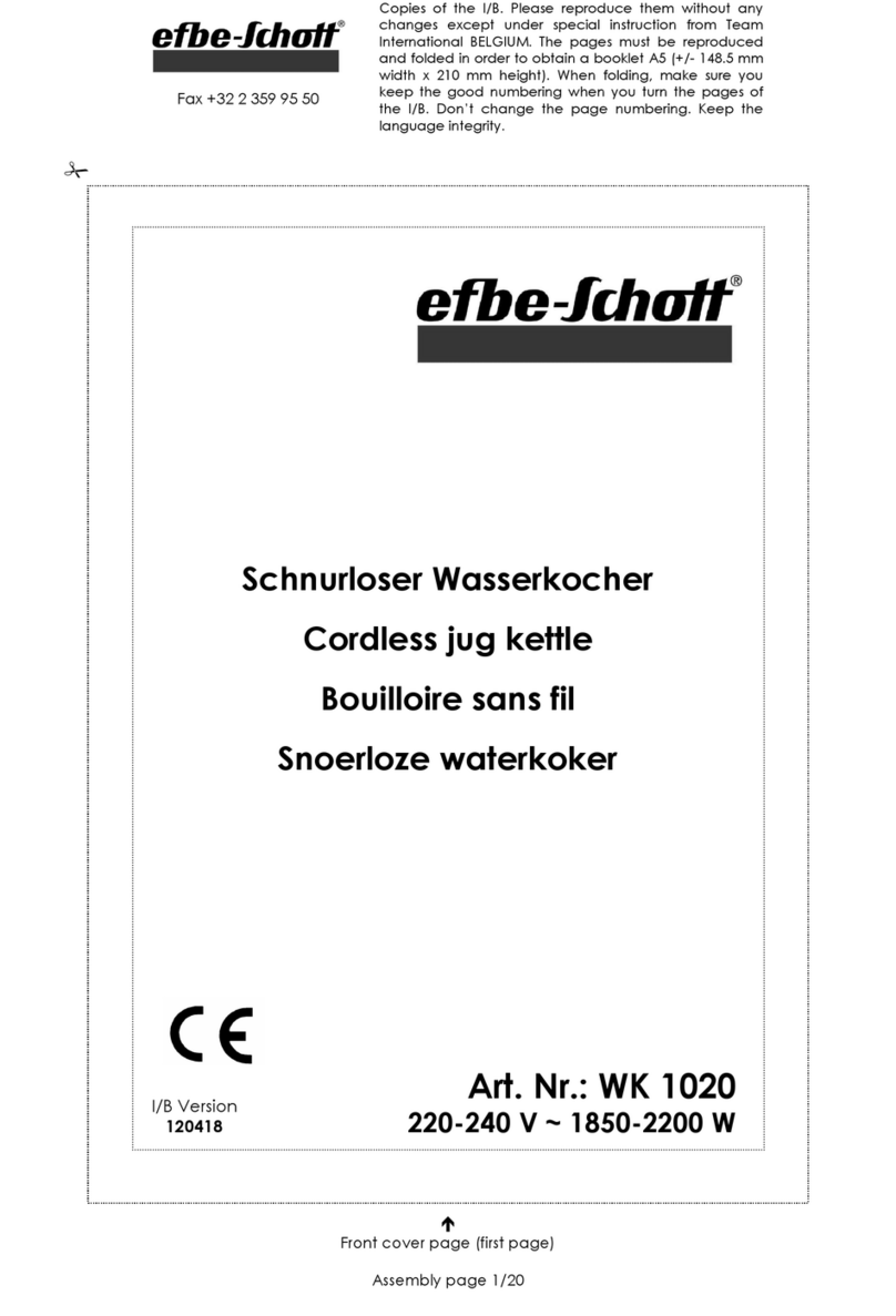 EFBE-SCHOTT WK 1020 manual