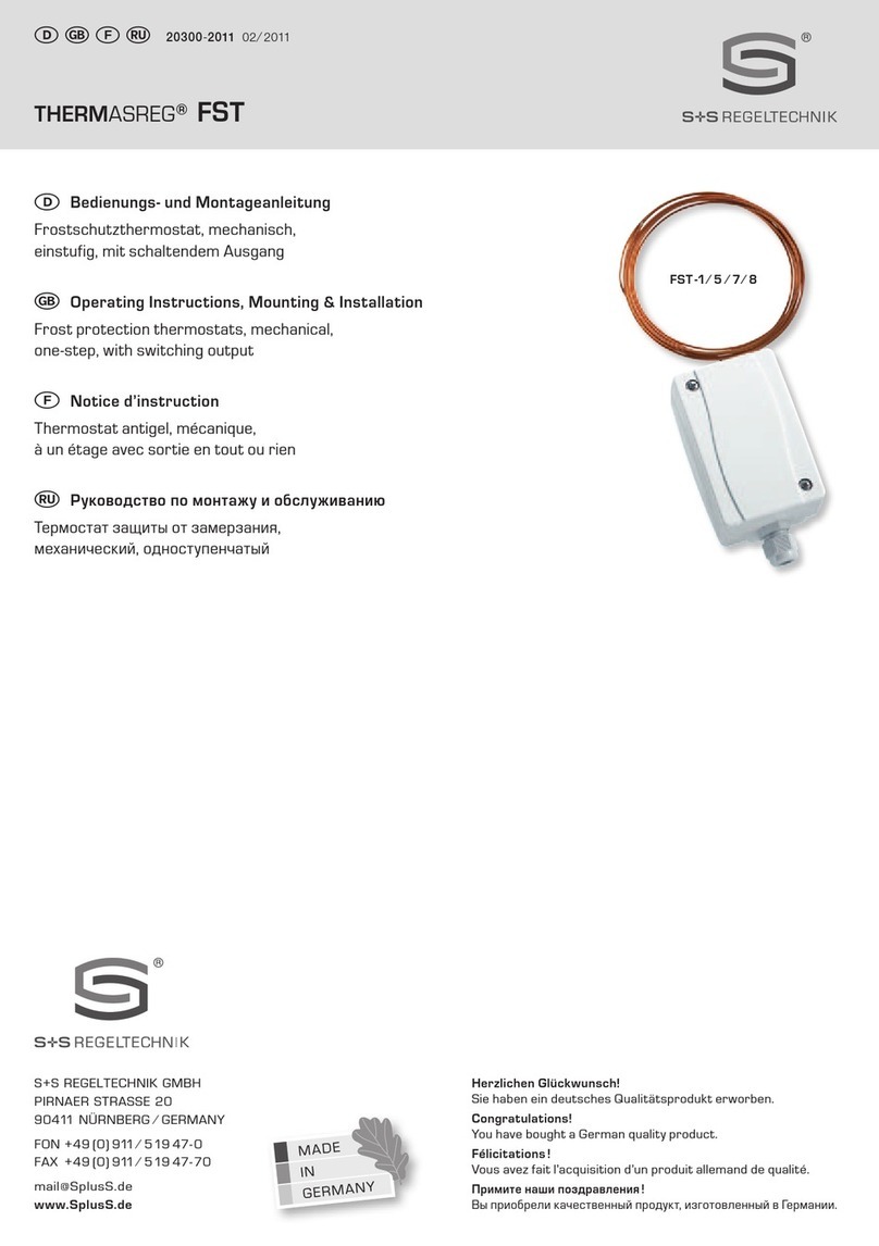 S+S Regeltechnik THERMASREG FST Repair manual