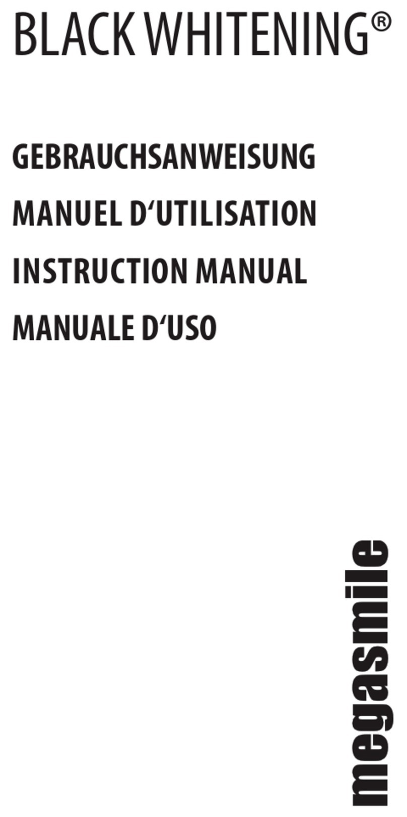 megasmile BLACK WHITENING instruction manual