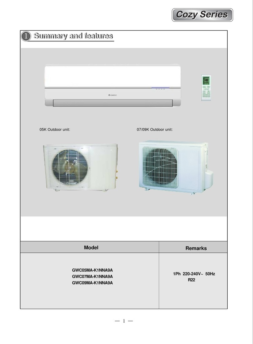 Gree Cozy Series User manual