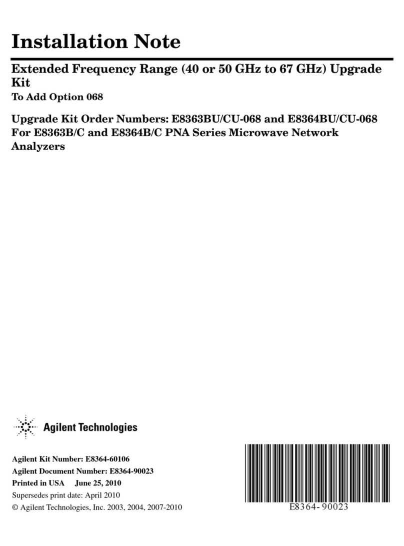 Agilent Technologies E8363BU/CU-068 Installation and operation manual