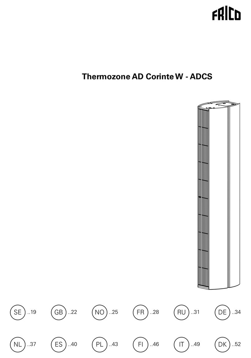 Frico Thermozone AD Corinte W ADCS Series User manual