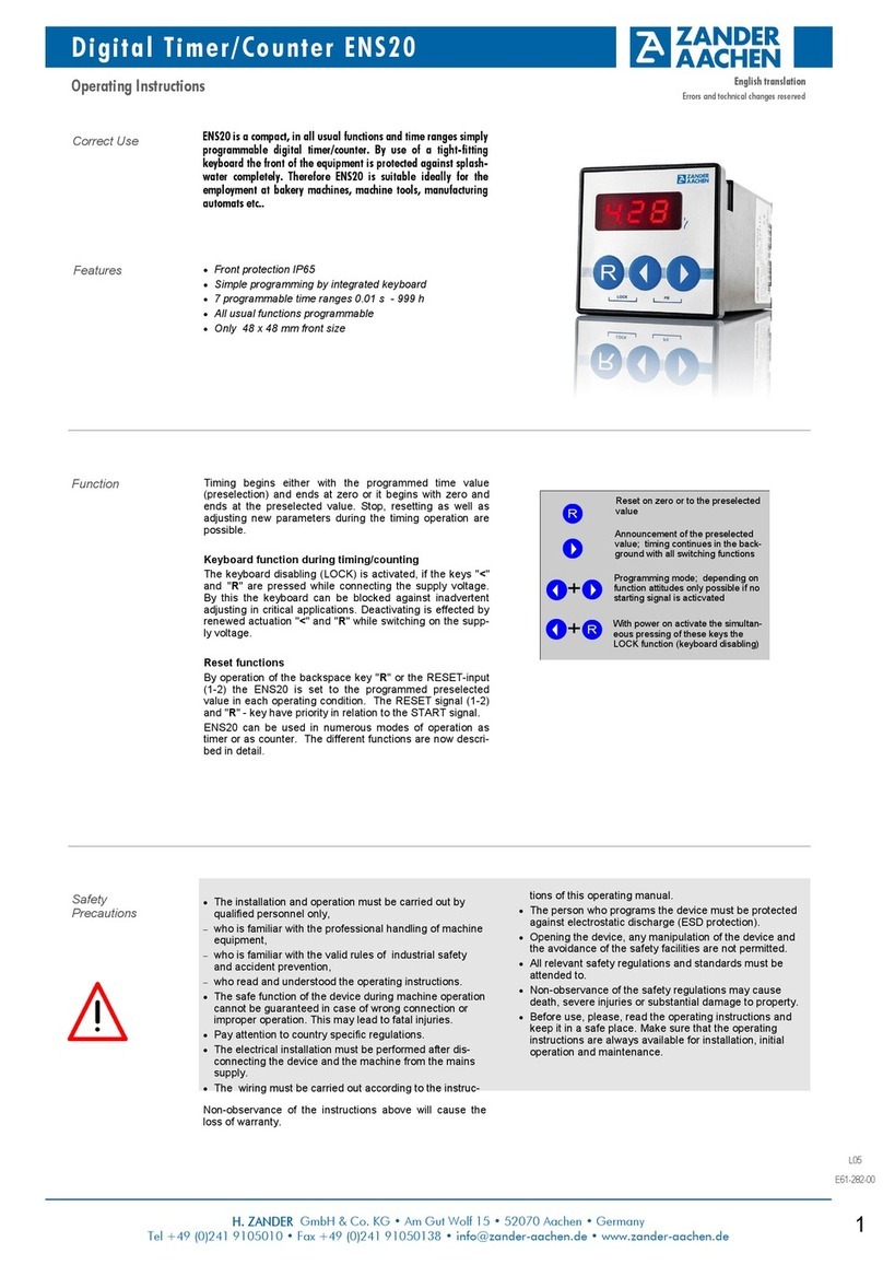 Zander Aachen ENS20 User manual