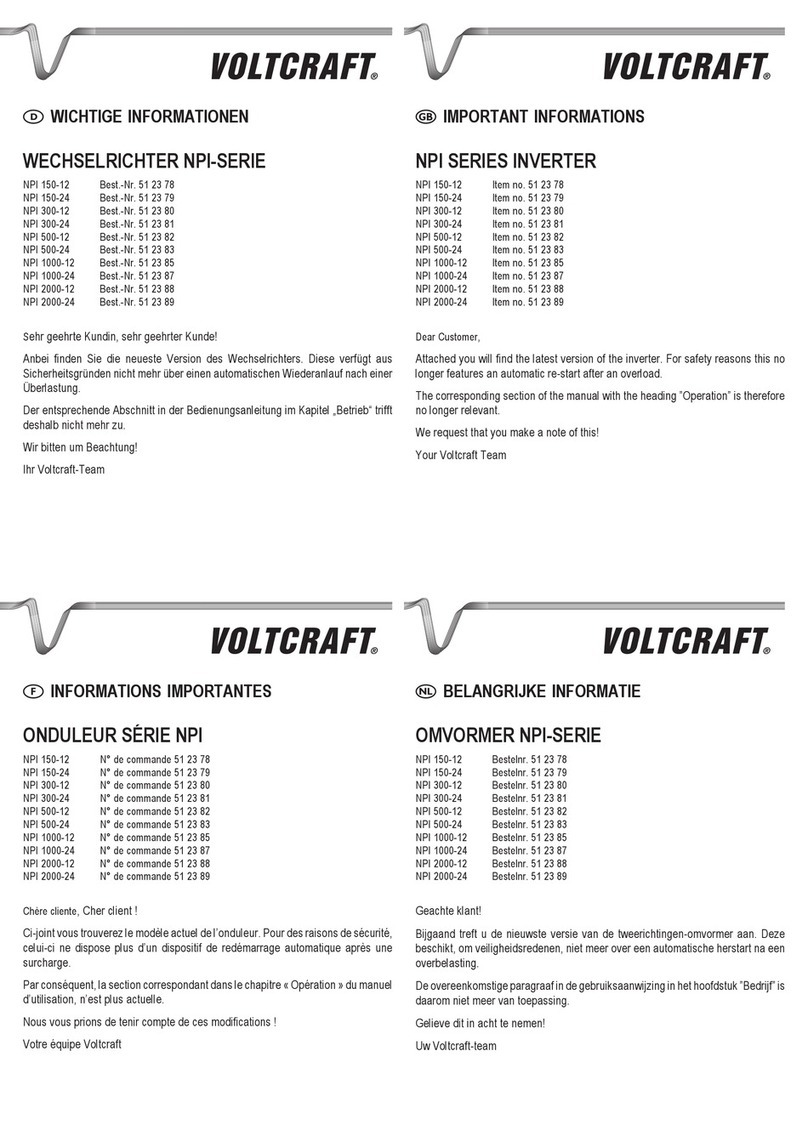 VOLTCRAFT NPI Series operating instructions VOLTCRAFT NPI Series operating instructions