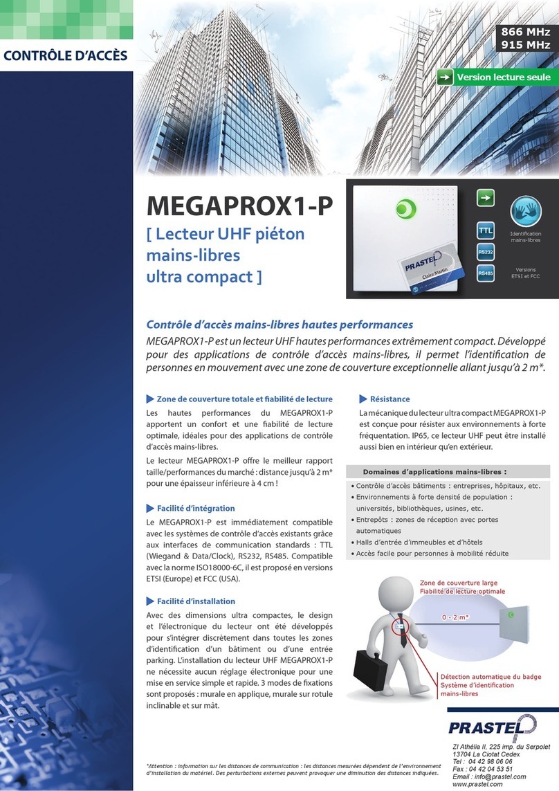 PRASTEL MEGAPROX1-P quick start guide