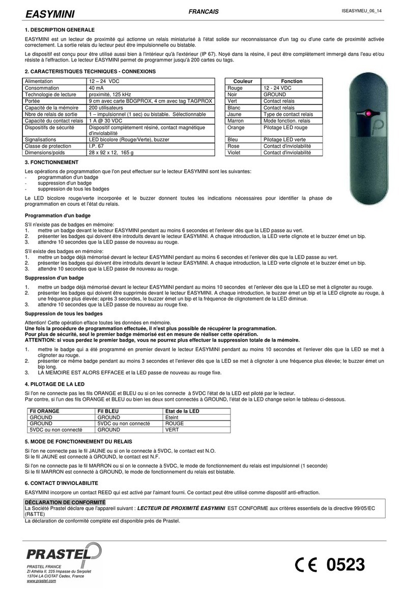 PRASTEL EASYMINI User manual