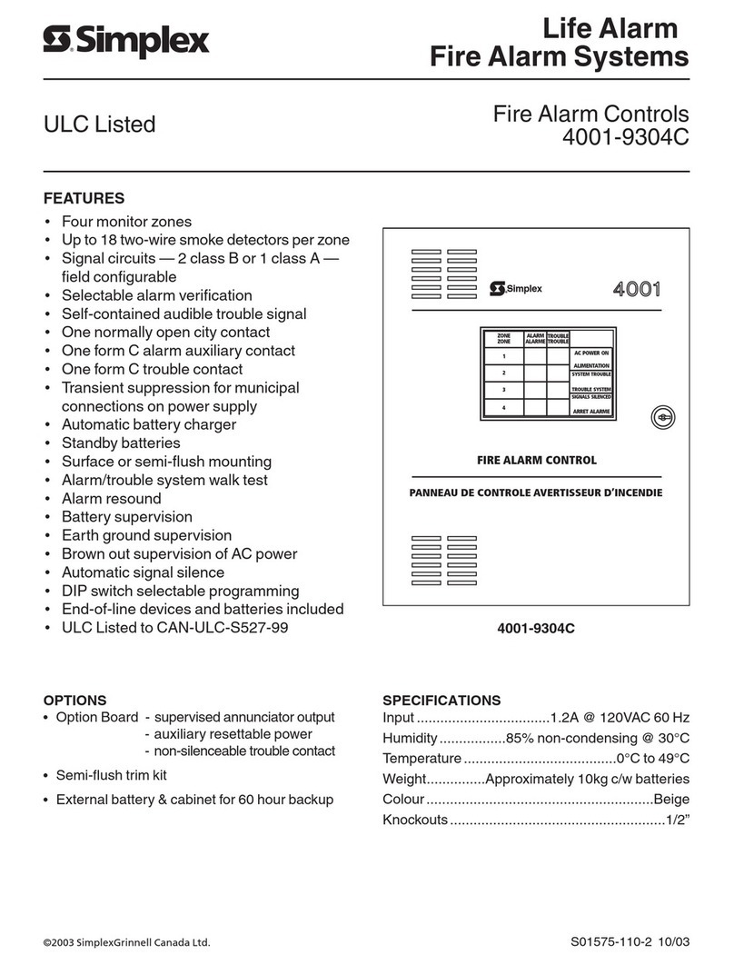 Simplex 4001 Series quick start guide