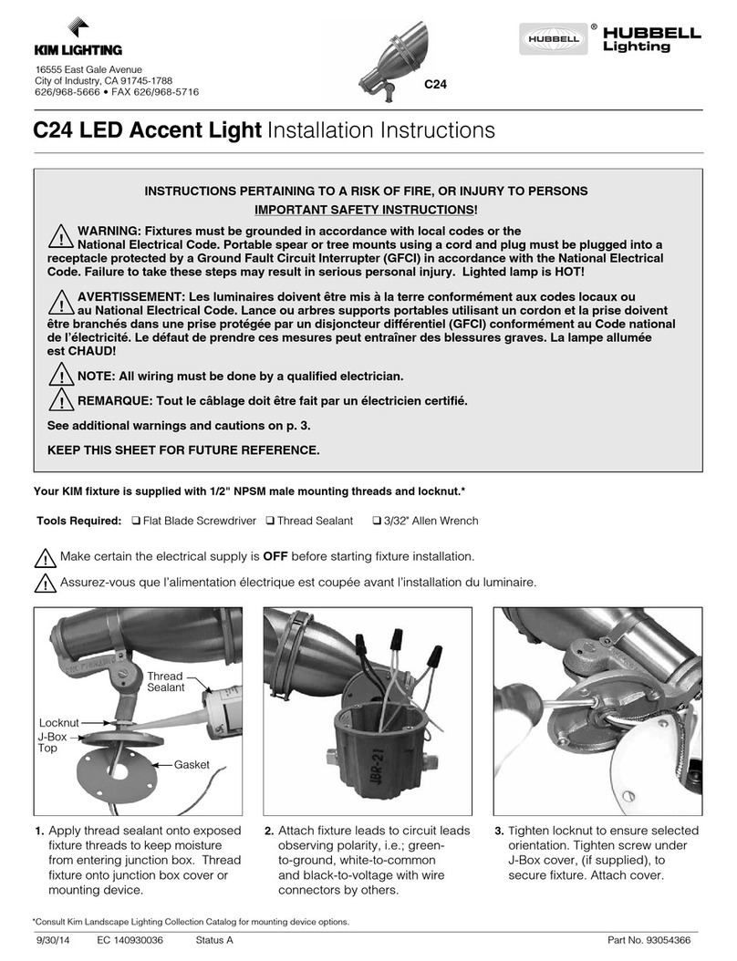Hubbell Kim Lighting C24 installation instructions