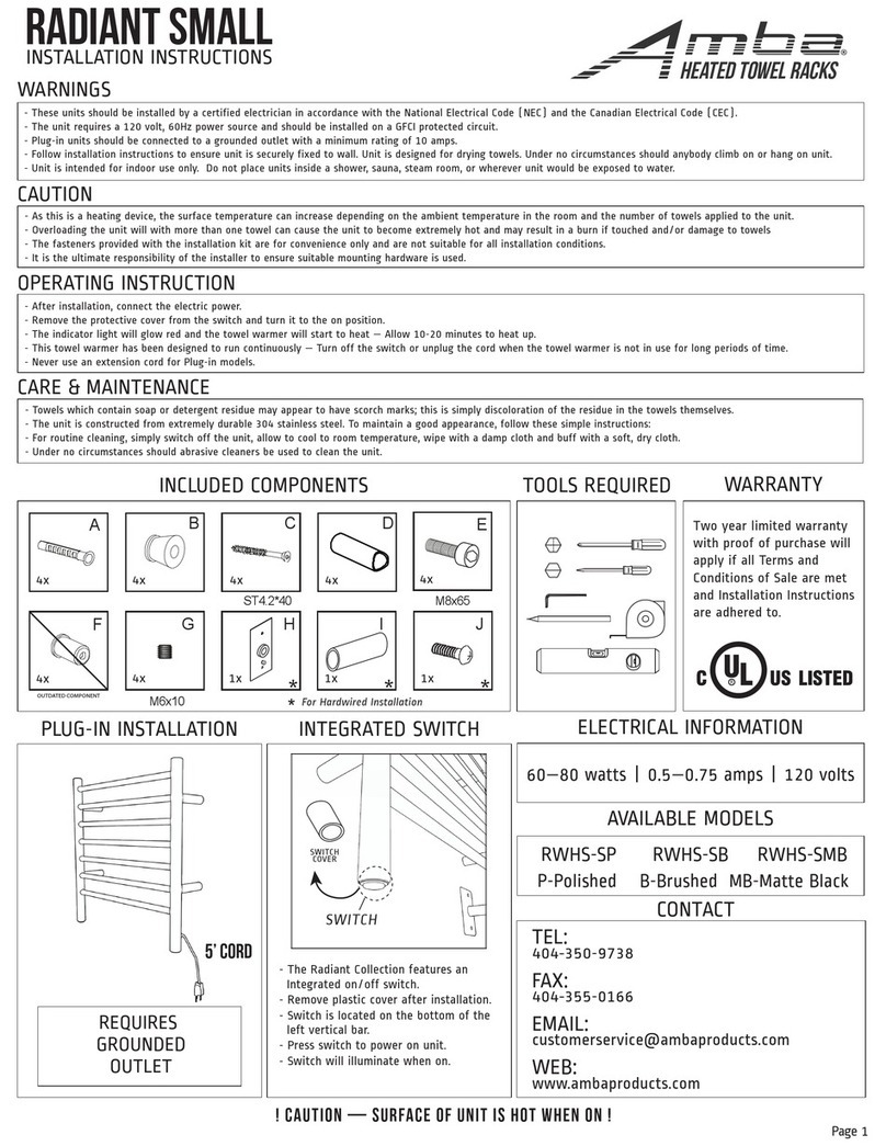 Amba Radiant Small User manual