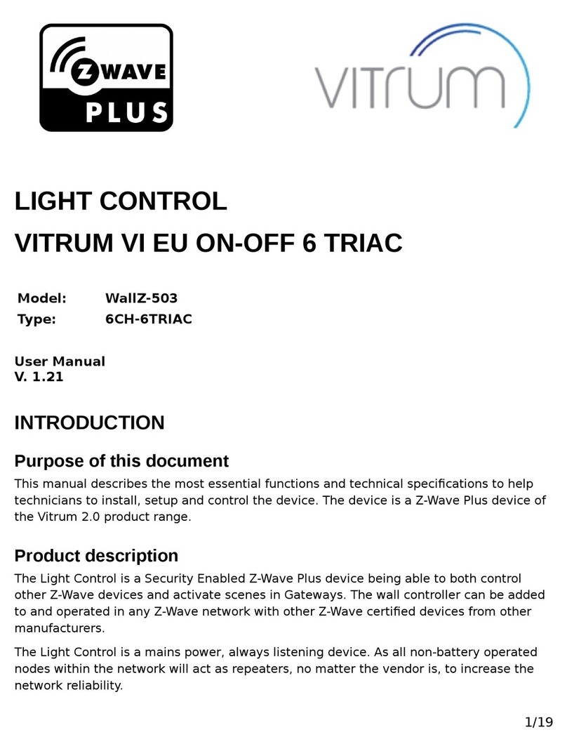 Vitrum Light Control WallZ-503 User manual