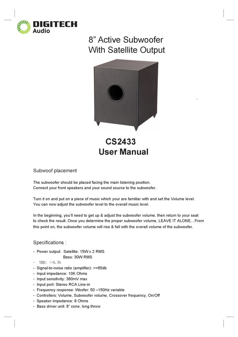 DIGITECH Audio CS2433 user manual