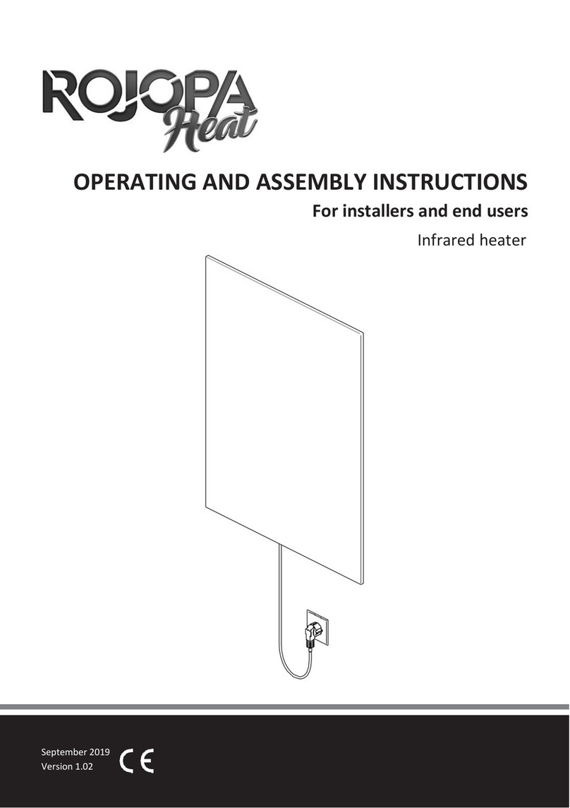 Rojopa Heat STANDARD Operating and assembly instructions