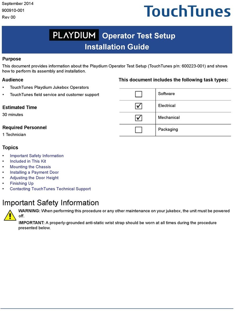 TouchTunes Playdium installation guide