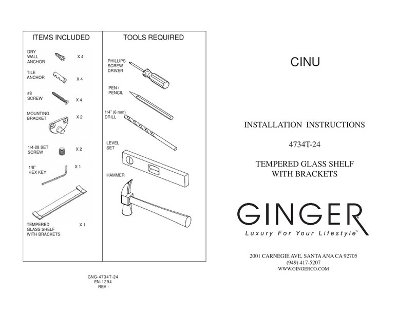 Ginger CINU 4734T-24 installation instructions