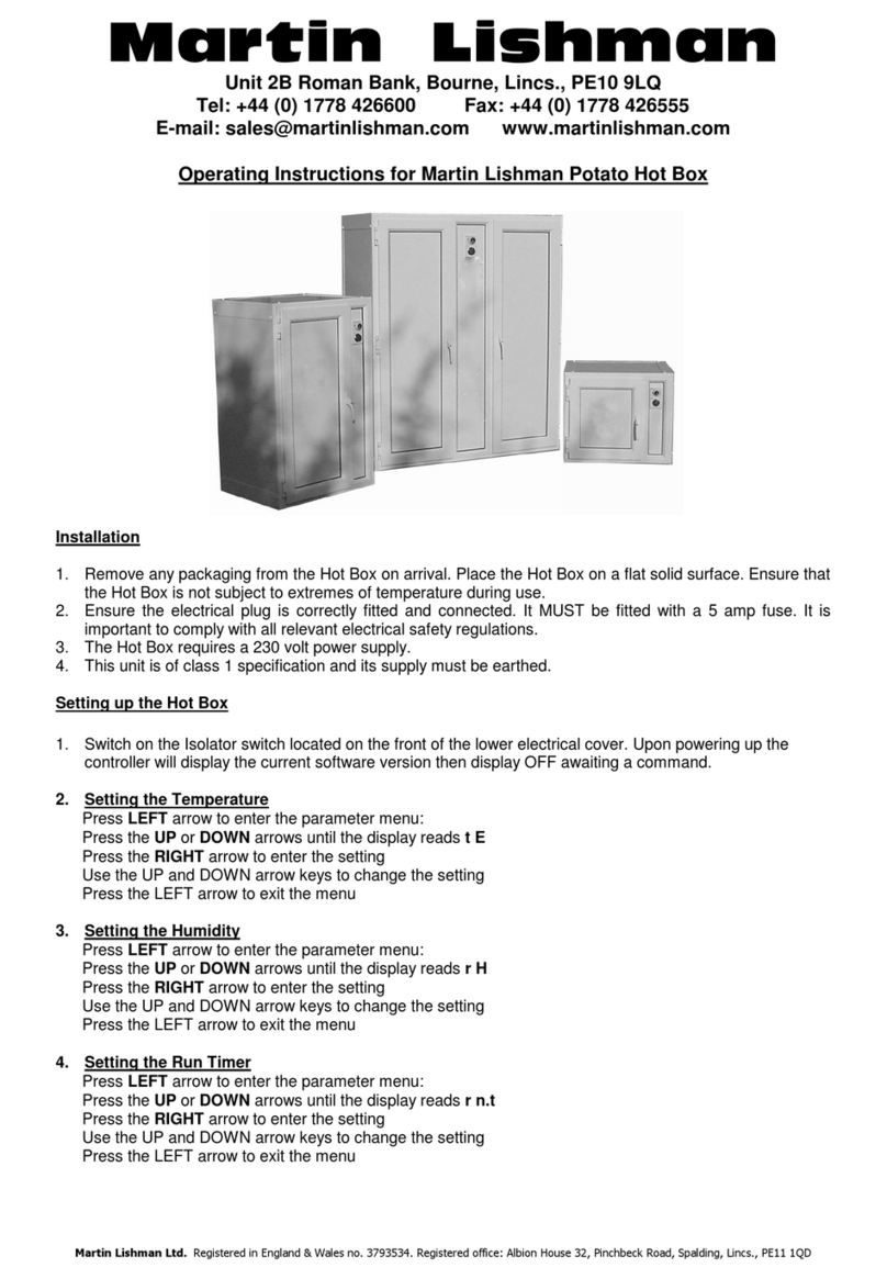Martin Lishman Potato Hot Box User manual