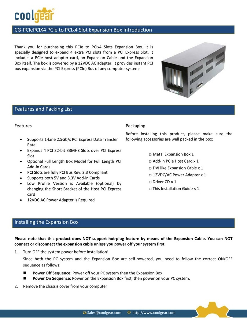 CoolGear CG-PCIePCIX4 User manual