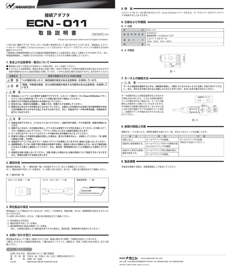 Nakanishi ECN-011 User manual