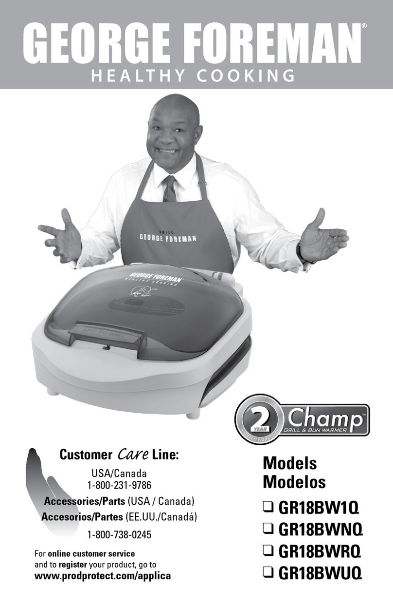 George Foreman GR18BW1Q User manual