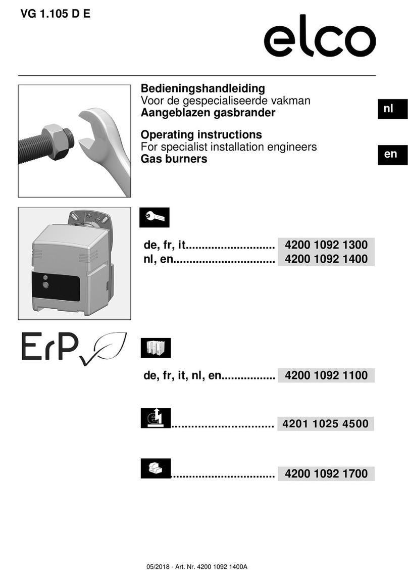elco VG 1.105 D E operating instructions