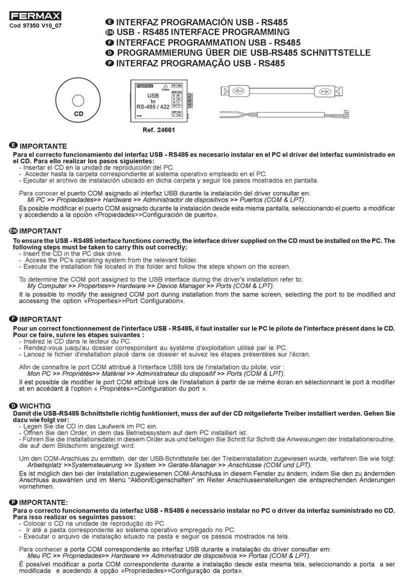 Fermax 24661 quick start guide