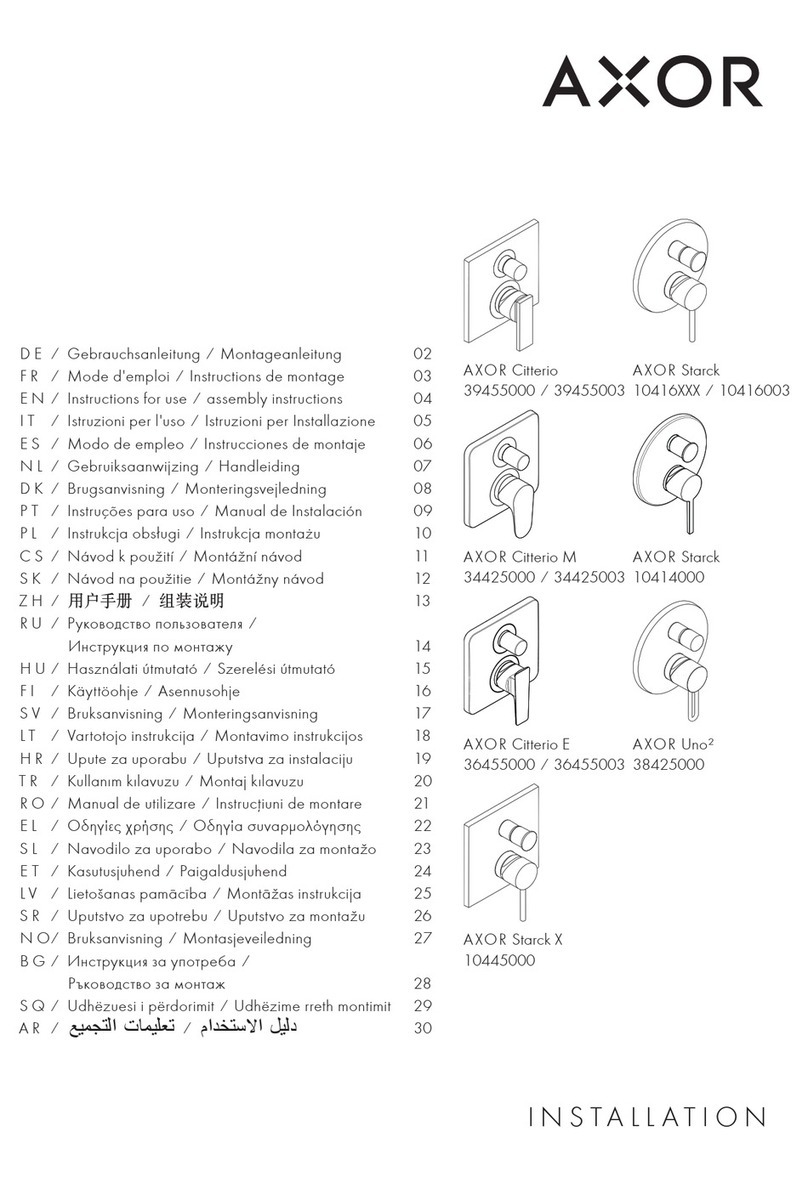 Hans Grohe AXOR Citterio Series Manual Hans Grohe AXOR Citterio Series Manual