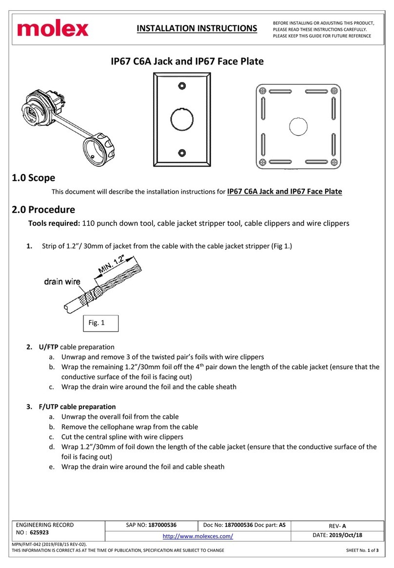 molex IP67 installation instructions