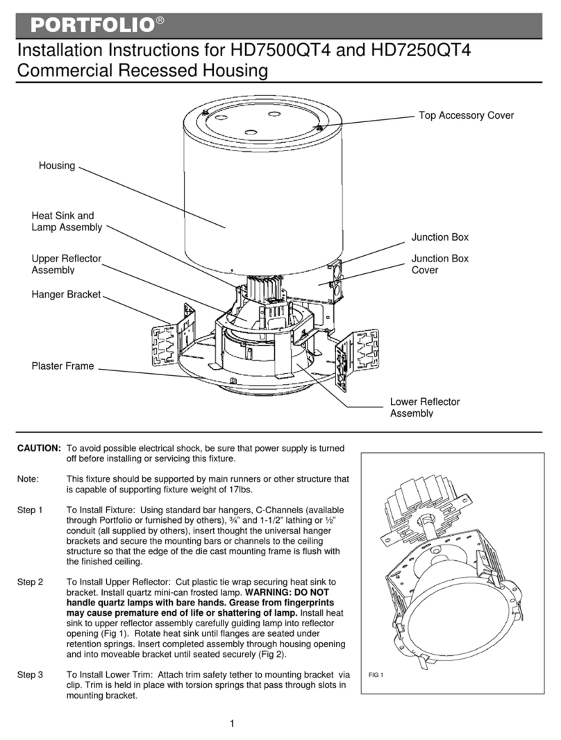 Cooper Lighting Portfolio HD7500QT4 installation instructions