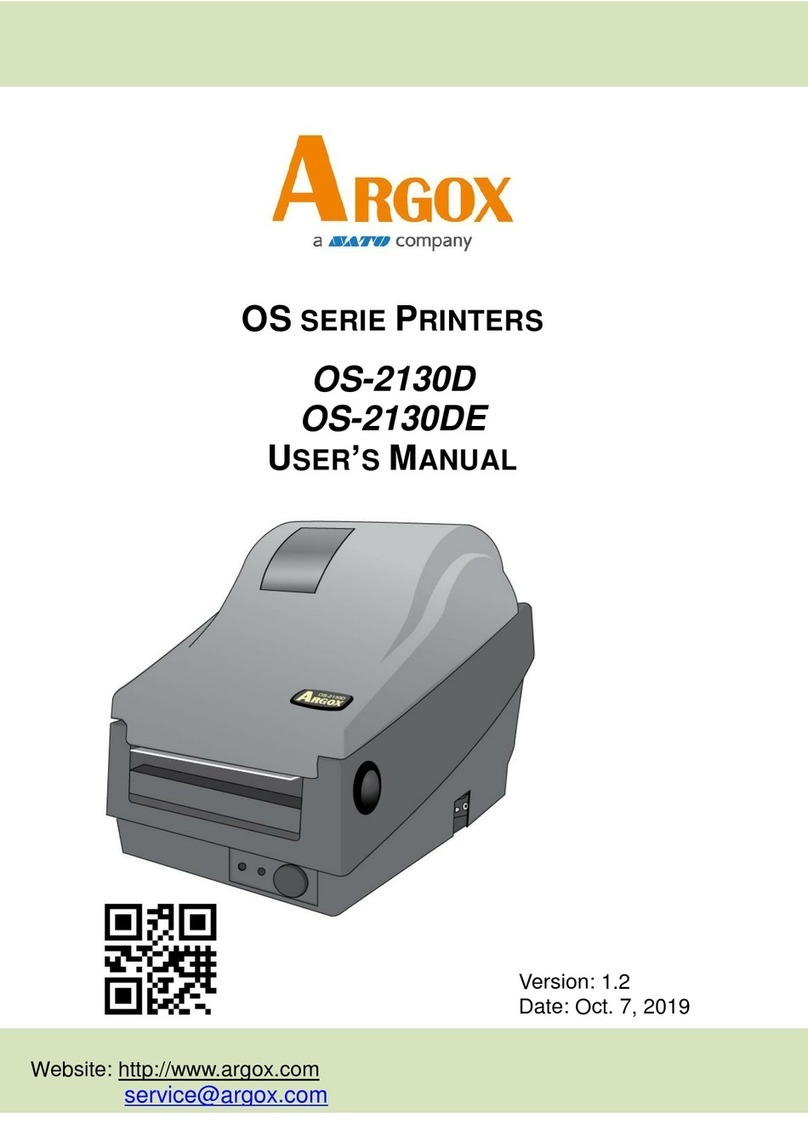 SATO Argox OS Series User manual SATO Argox OS Series User manual