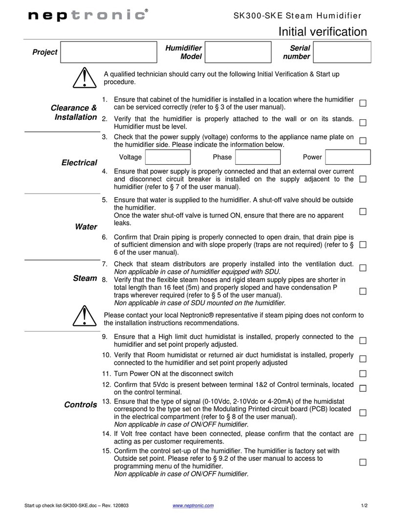 Neptronic SK300-SKE Manual