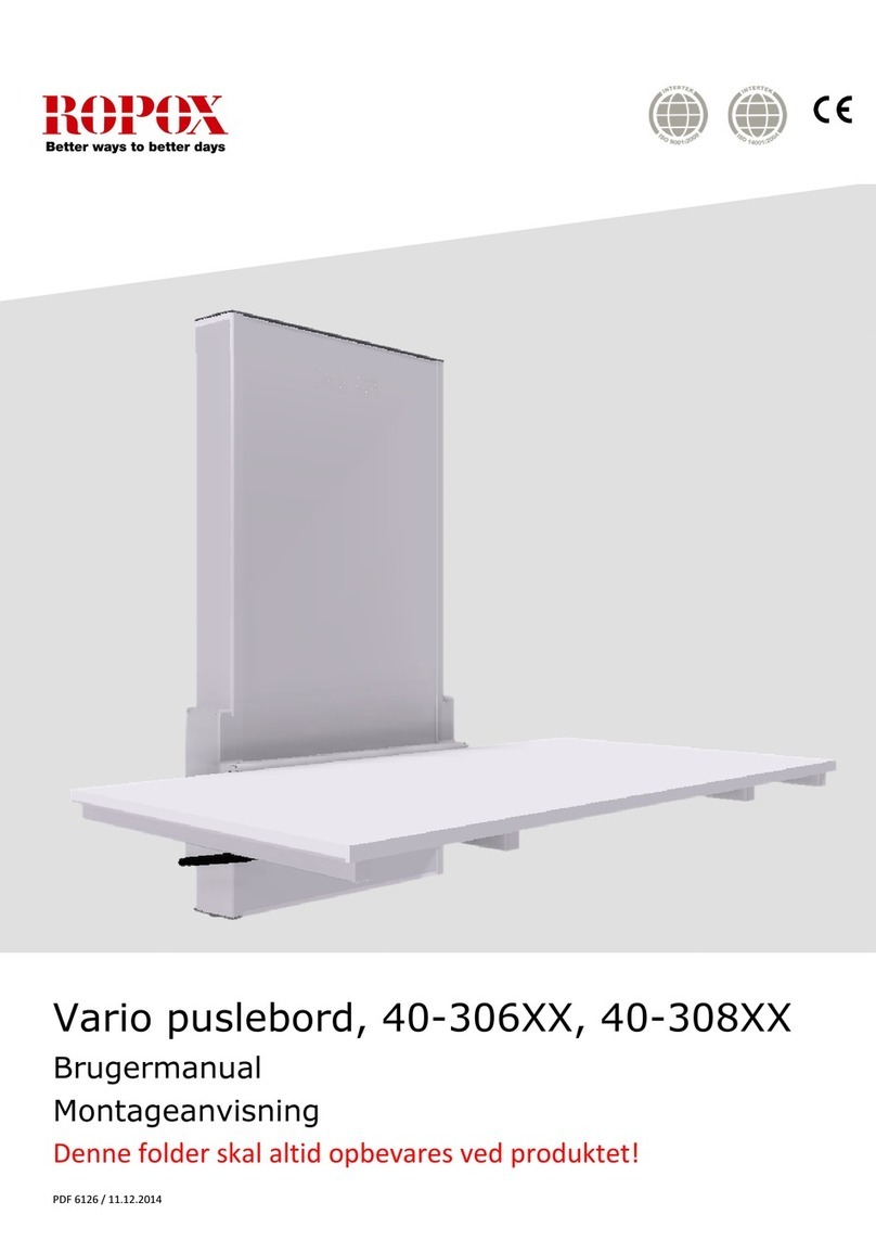 Ropox Vario 40-306 Series User Manual, Mounting instruction Ropox Vario 40-306 Series User Manual, Mounting instruction