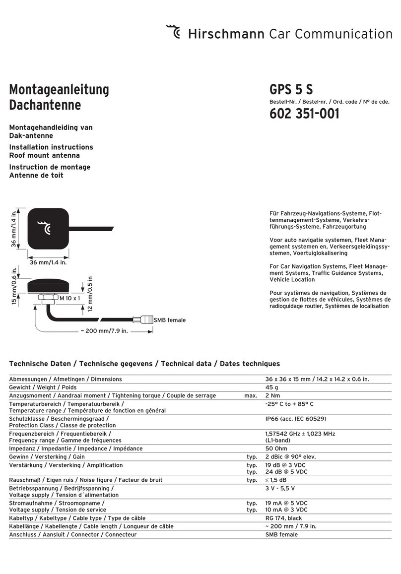Hirschmann GPS 5 S installation instructions Hirschmann GPS 5 S installation instructions