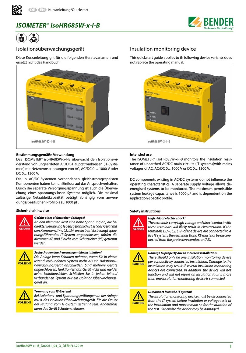 Bender ISOMETER isoHR685W Series User manual