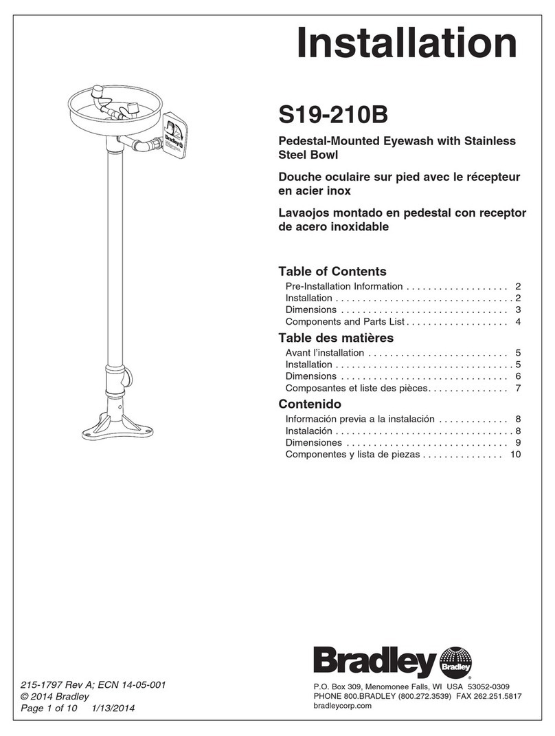 Bradley S19-210B Installation