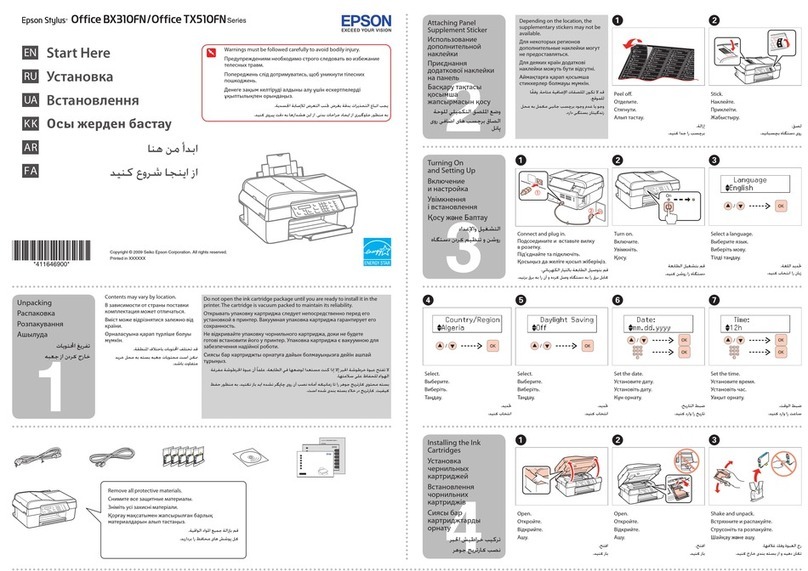 Epson Office BX310FN Series Instruction Manual