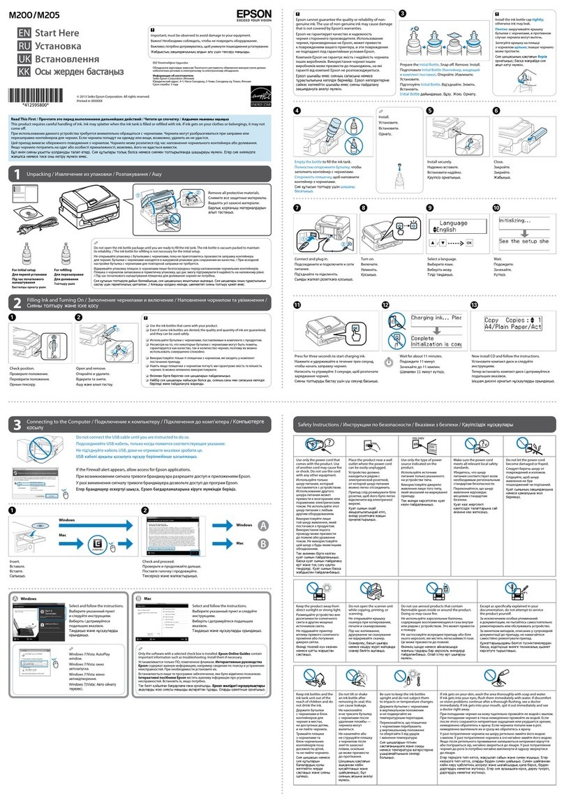 Epson M205 Instruction Manual