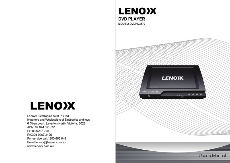 Lenoxx DVDHD3470 user manual