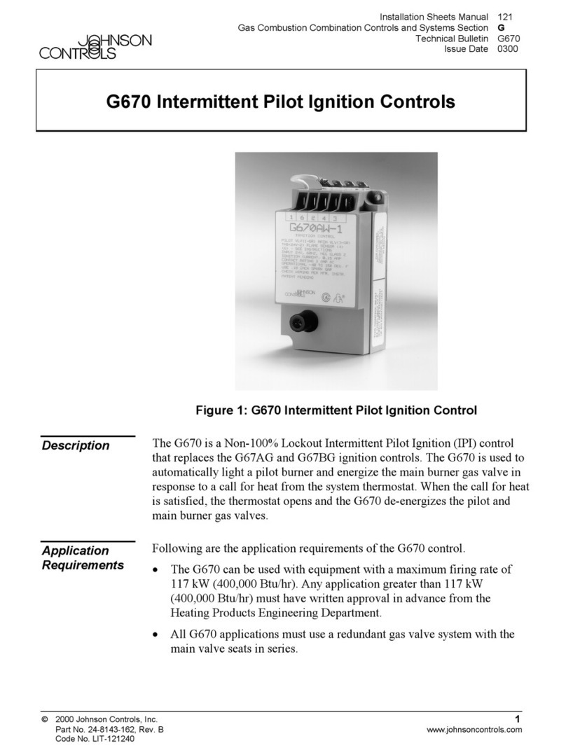 Johnson Controls G670 Assembly instructions Johnson Controls G670 Assembly instructions