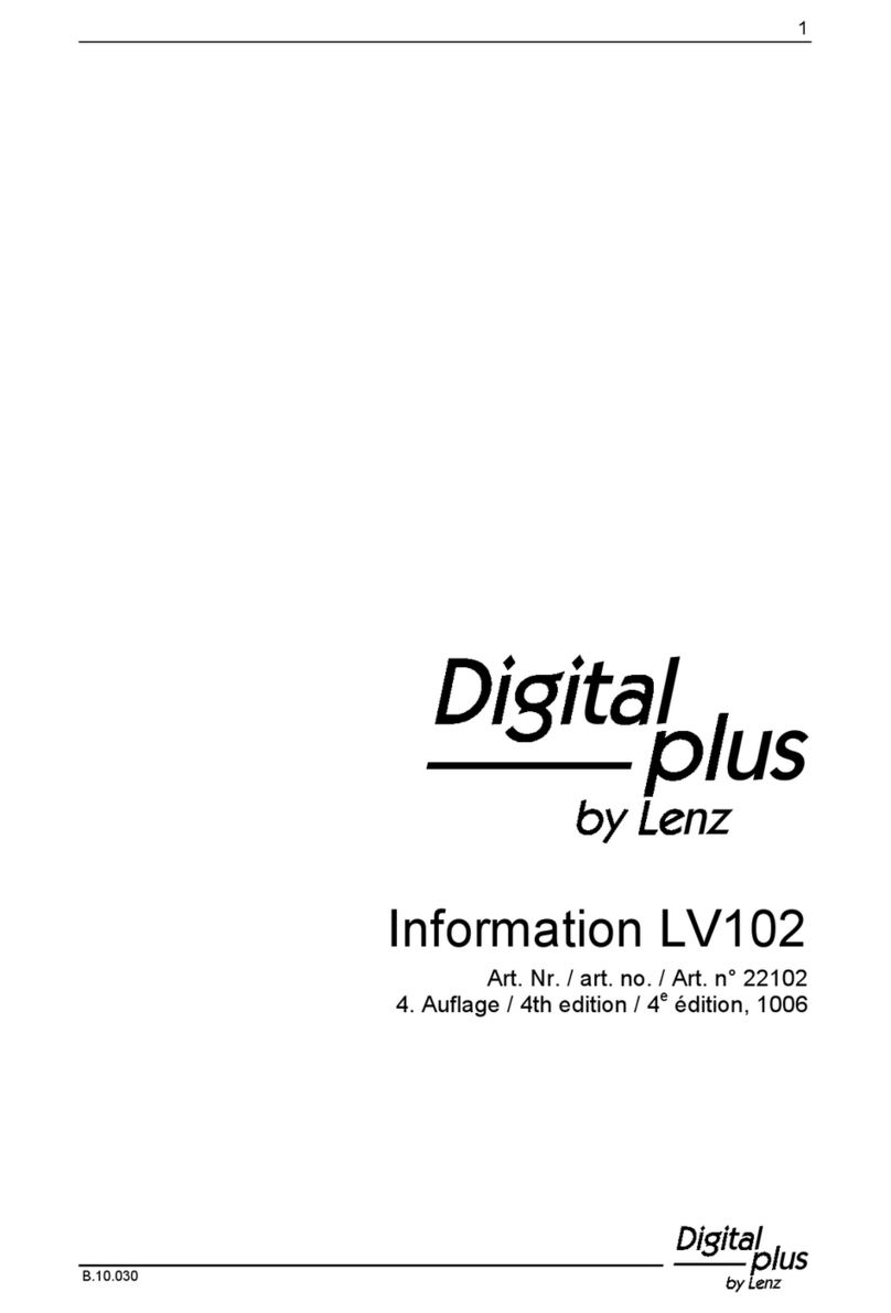 Lenz Digital plus LV102 operating manual