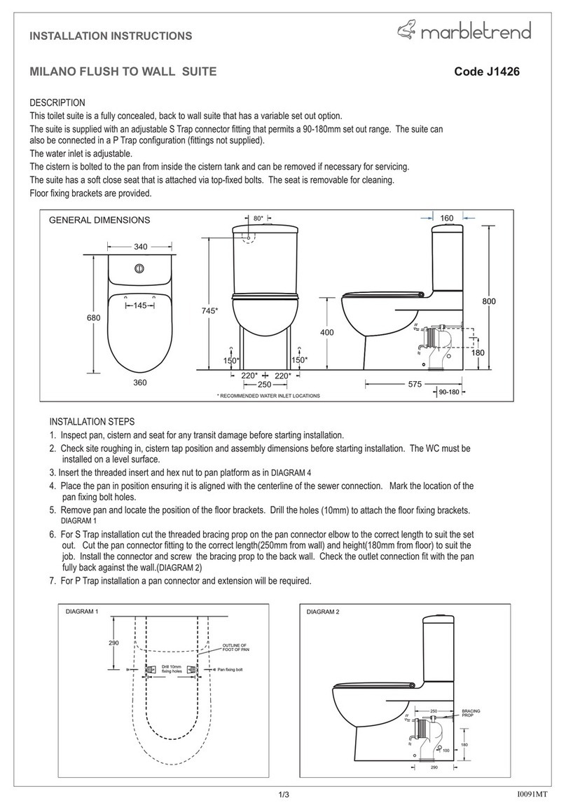 Marbletrend Milano installation instructions