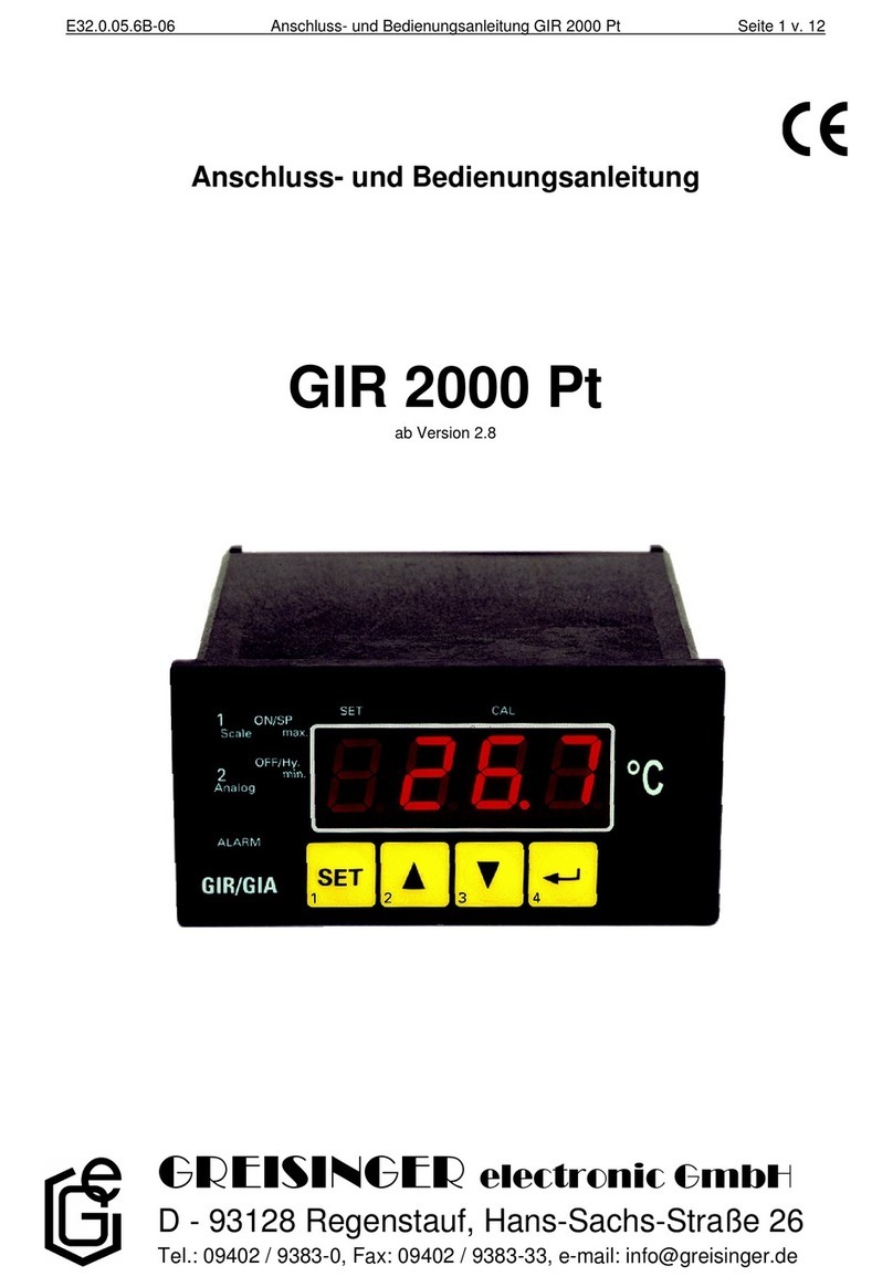 GREISINGER gir 2000Pt Instruction manual GREISINGER gir 2000Pt Instruction manual