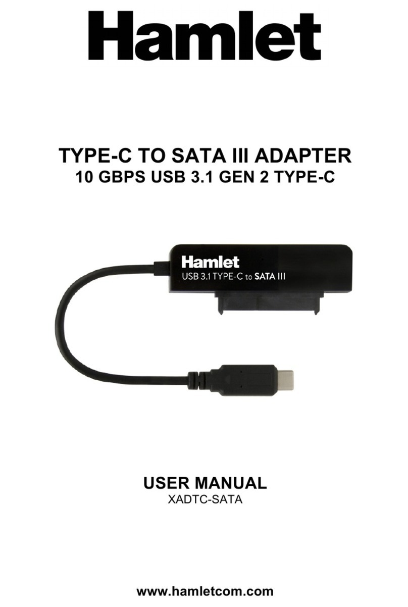 Hamlet XADTC-SATA user manual