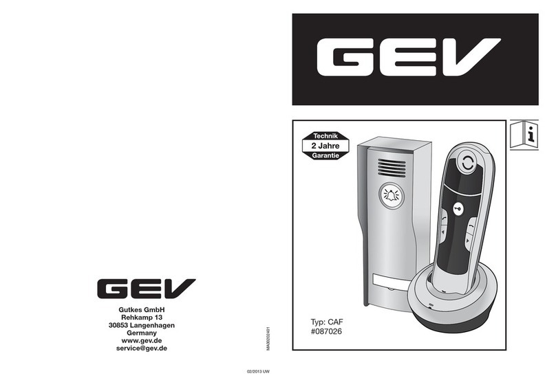 GEV CAF 87026 User manual