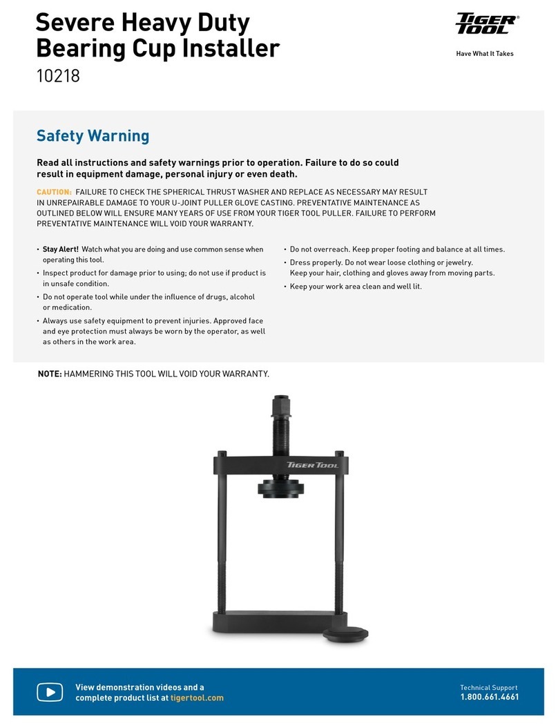 Tiger Tool 10218 manual