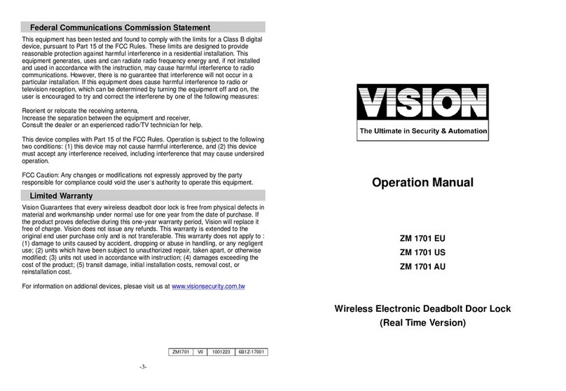 Vision ZM 1701 EU Operation manual