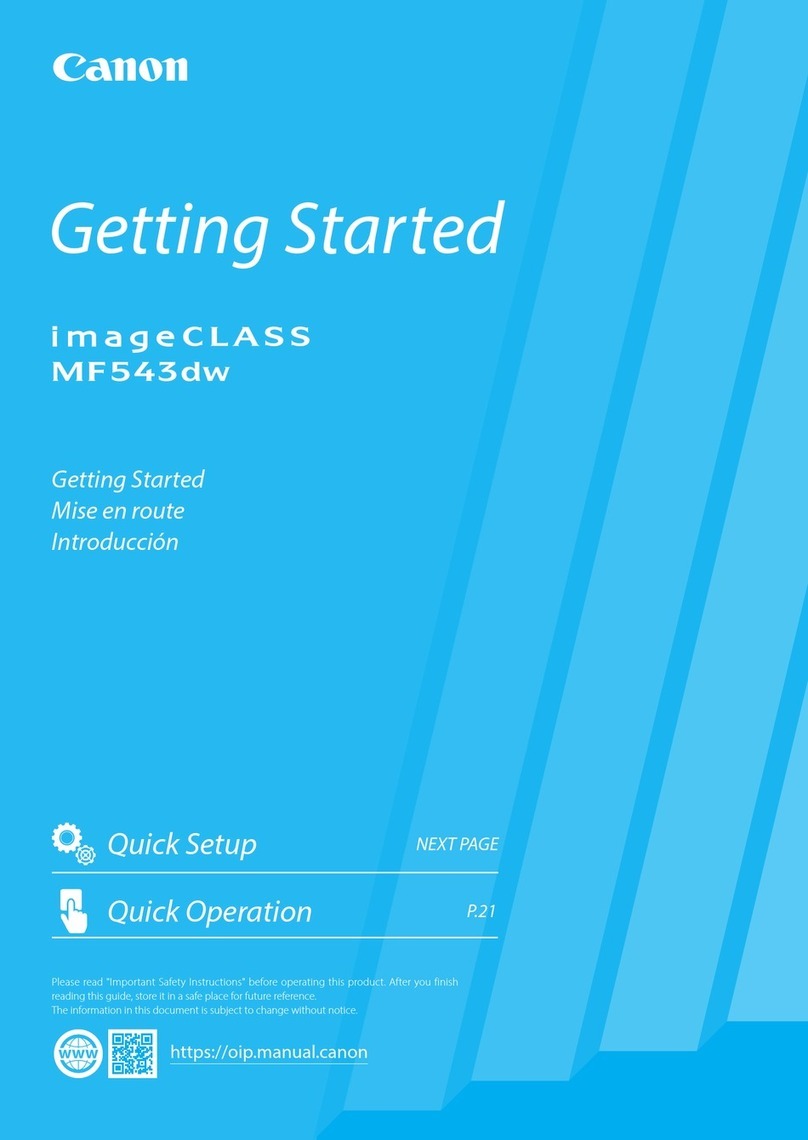 Canon imageCLASS MF543dw User manual Canon imageCLASS MF543dw User manual