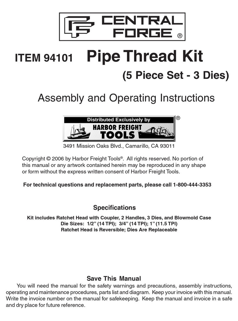 Central Forge 94101 Assembly and operating instructions