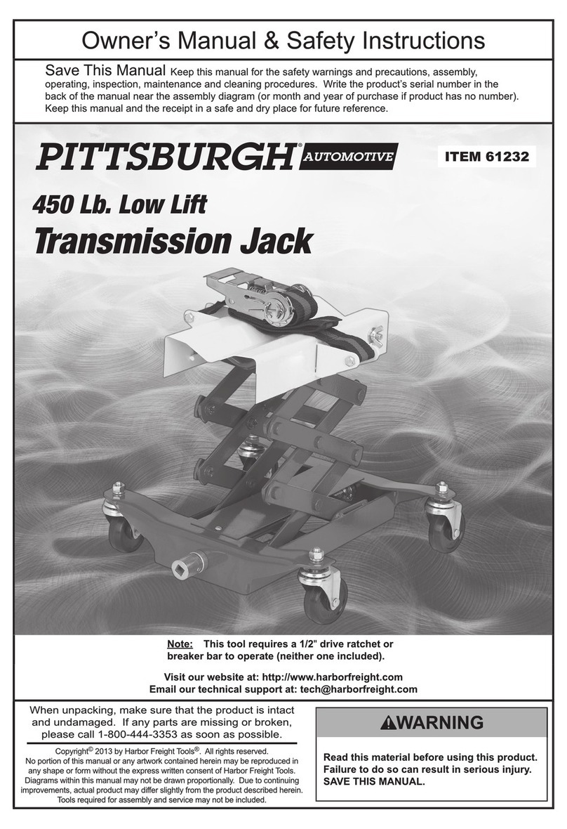 Pittsburgh Automotive 61232 Owner's manual & safety instructions