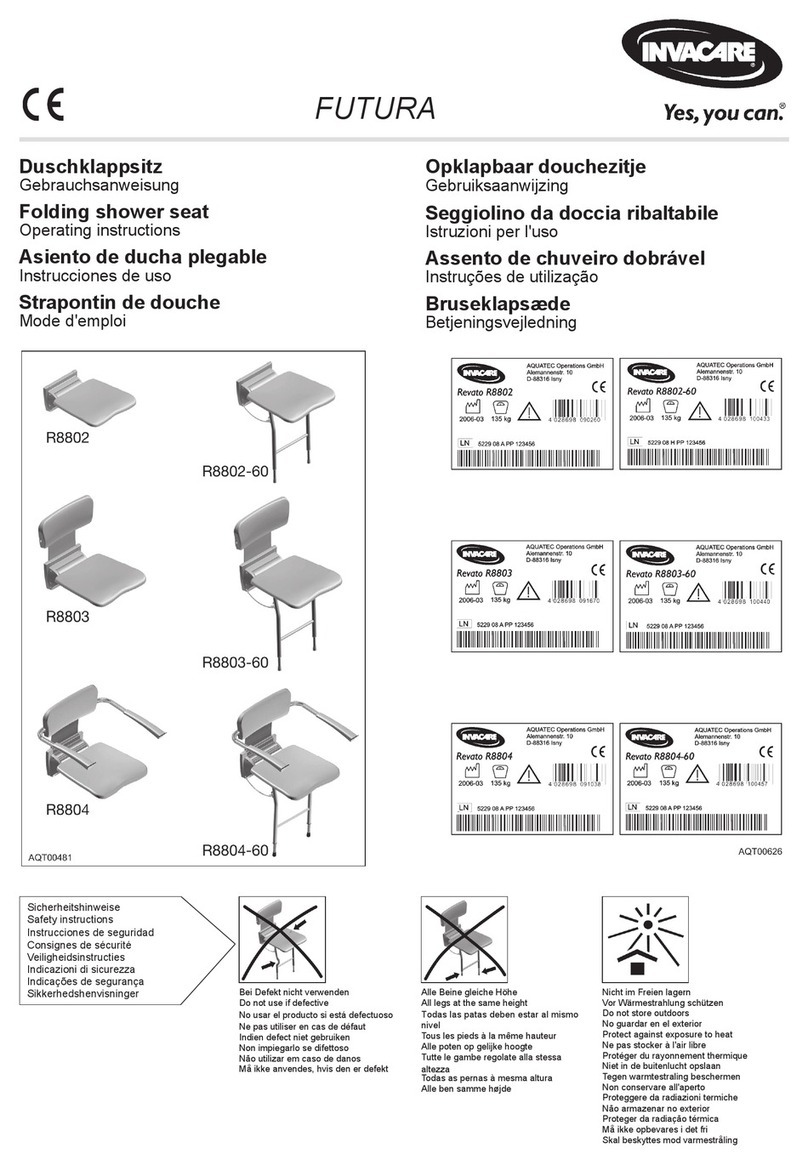 Invacare R8802 User manual Invacare R8802 User manual