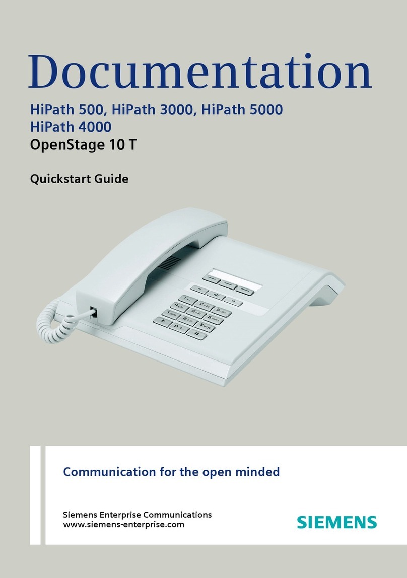 Siemens OpenStage 10 T quick start guide