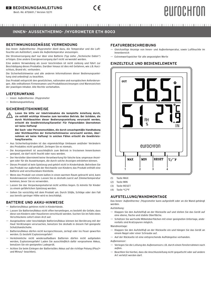 Eurochron ETH 8003 operating instructions